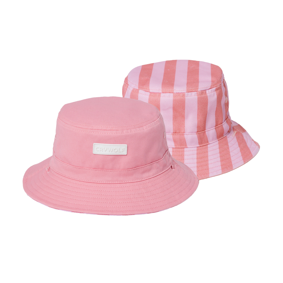 Crywolf Reversible Bucket Hat (Flamingo Stripe)