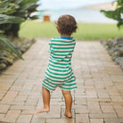 Crywolf Sun Smart Romper (Sea Green Stripe)