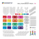 CONNETIX Magnetic Tiles Ball Run Set 114 Pieces (Bright)