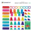 CONNETIX Magnetic Tiles 104 Piece Creative Pack (Bright)