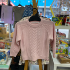 Country Road Cable Knit Pullover (Mineral Pink)