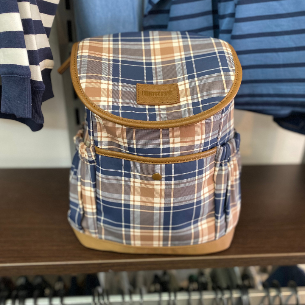 Country Road Check Spliced Backpack (Chocolate)