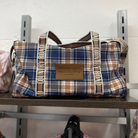 Country Road Check Weekender Bag (Chocolate)