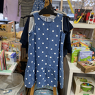 Country Road Floral Embroidered Denim Mini Dress (Mid Blue Wash)