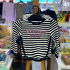 Country Road LS Logo Tee (Charcoal Stripe)
