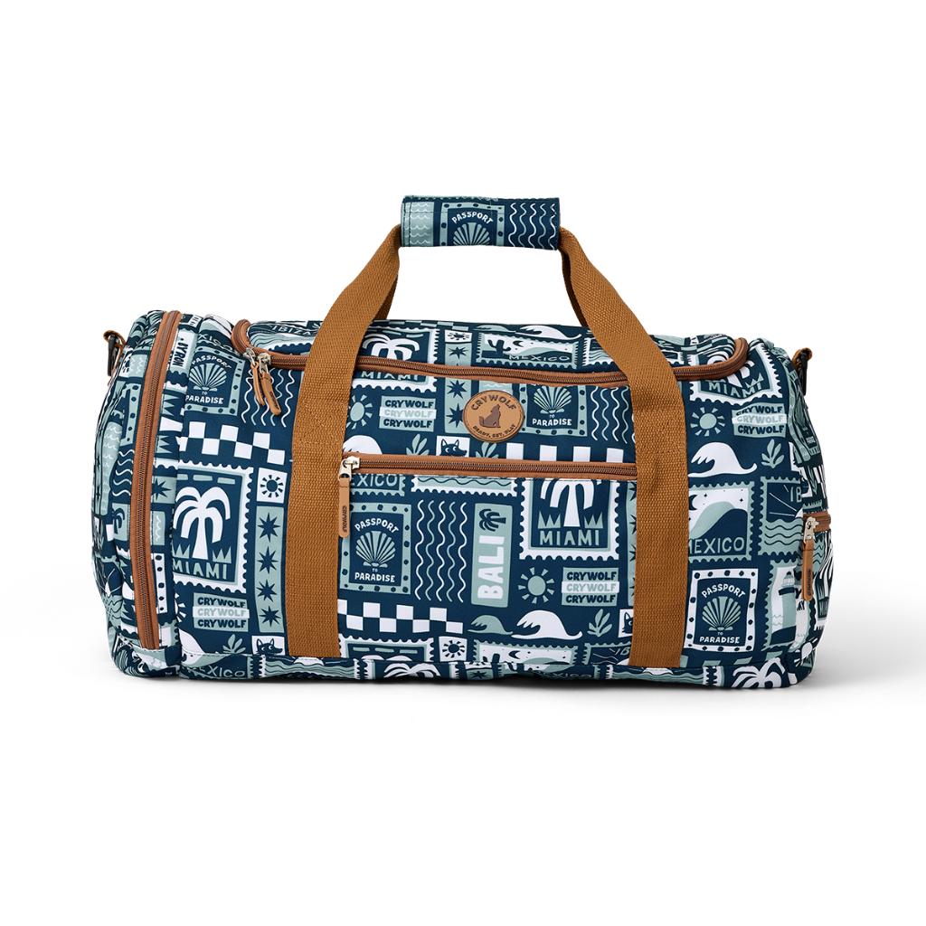 Crywolf Packable Duffel (Blue Postcards)