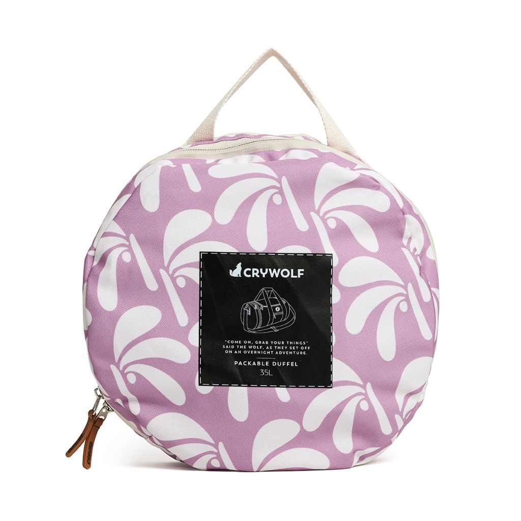 Crywolf Packable Duffel (Lilac Palms)