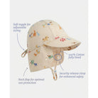 Toshi Flap Cap Arcadia Sunhat (Station Hands)