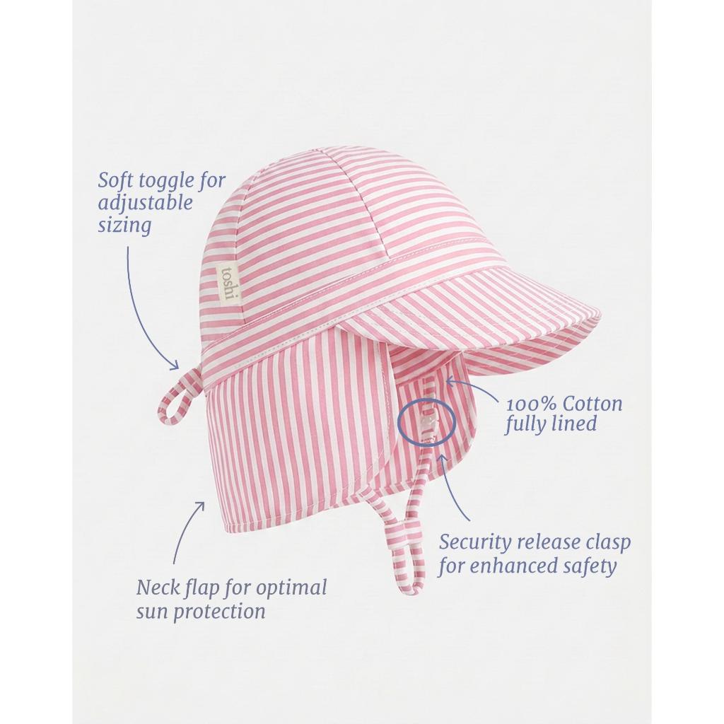 Toshi Flap Cap Mini Sunhat (Blossom)