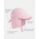 Toshi Flap Cap Mini Sunhat (Blossom)