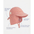 Toshi Flap Cap Mini Sunhat (Lobster)