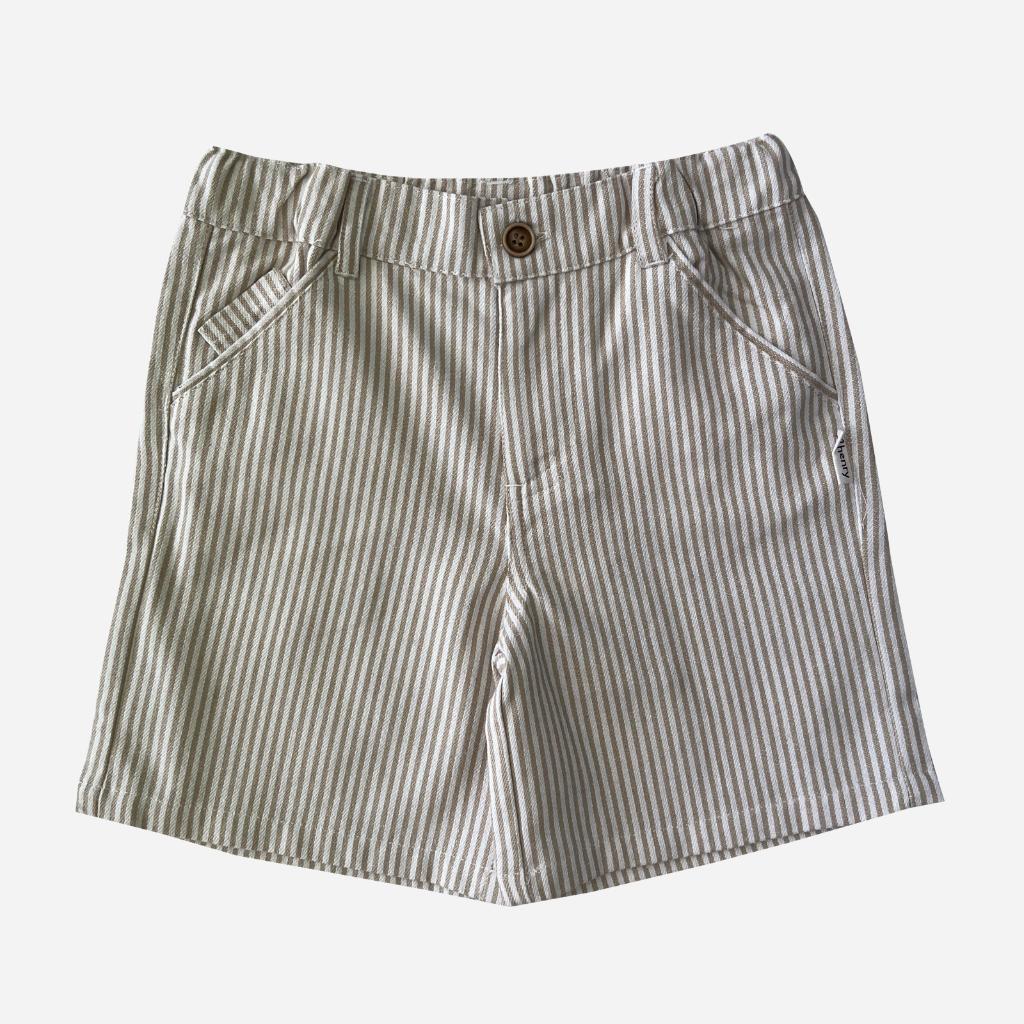 Love Henry Dress Shorts (Beige Pinstripe)
