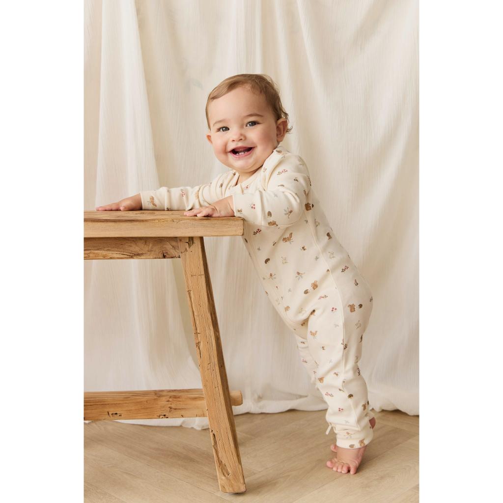 Jamie Kay Organic Cotton Reese Zip Onepiece (Forest Gathering)