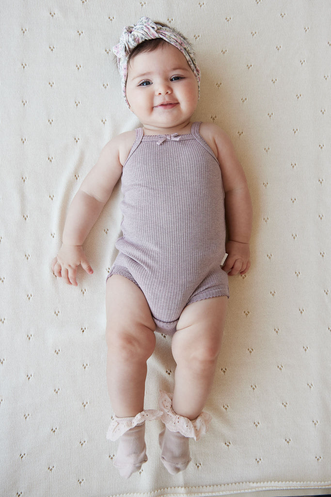 Jamie Kay Organic Cotton Modal Singlet Bodysuit (Tulip Marle)