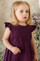 Jamie Kay Organic Cotton Muslin Lace Dress (Fig)