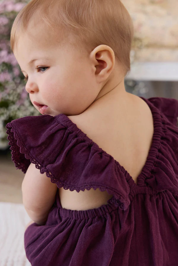 Jamie Kay Organic Cotton Muslin Beatrice Playsuit (Fig)