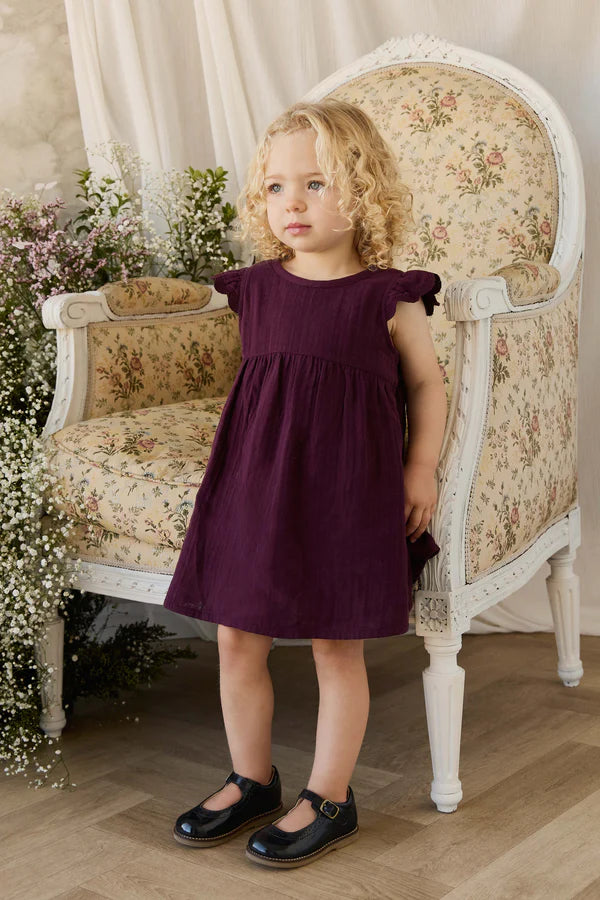 Jamie Kay Organic Cotton Muslin Lace Dress (Fig)