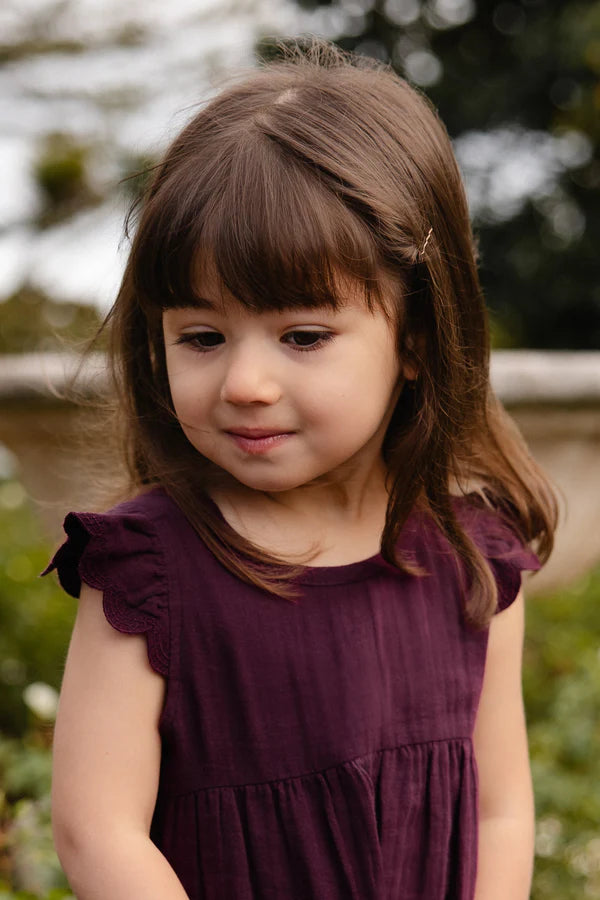Jamie Kay Organic Cotton Muslin Lace Dress (Fig)