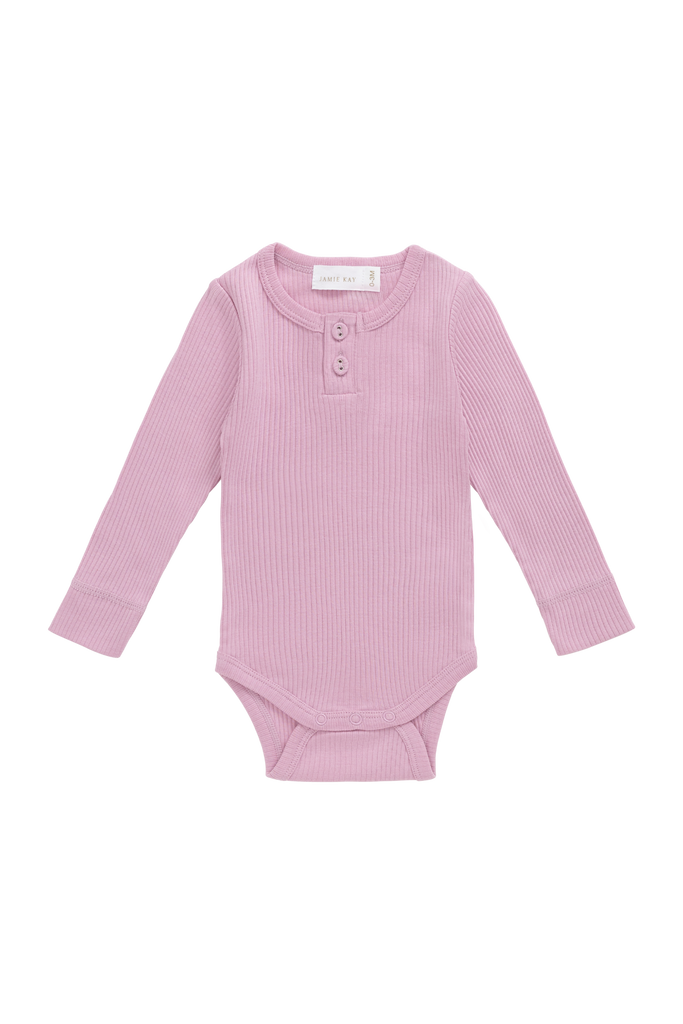 Jamie Kay Organic Cotton Modal L/S Bodysuit (Dahlia)