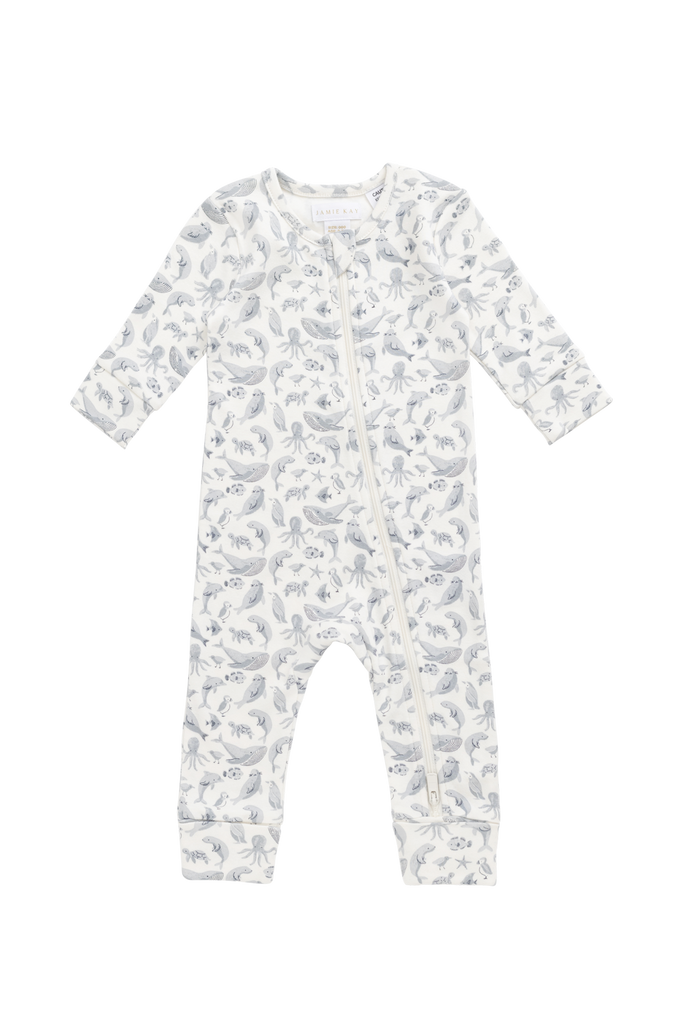 Jamie Kay Organic Cotton Reese Zip Onepiece (Sea Life)