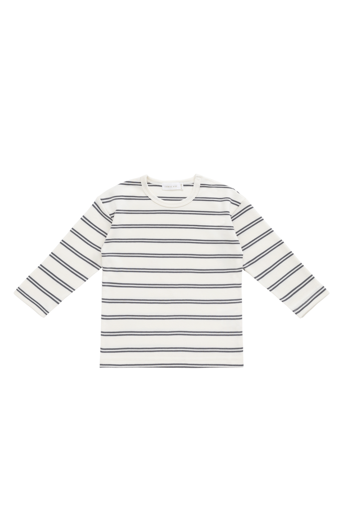 Jamie Kay Pima Cotton Arnold L/S Top (Dual Stripe Atlantic/Cloud)