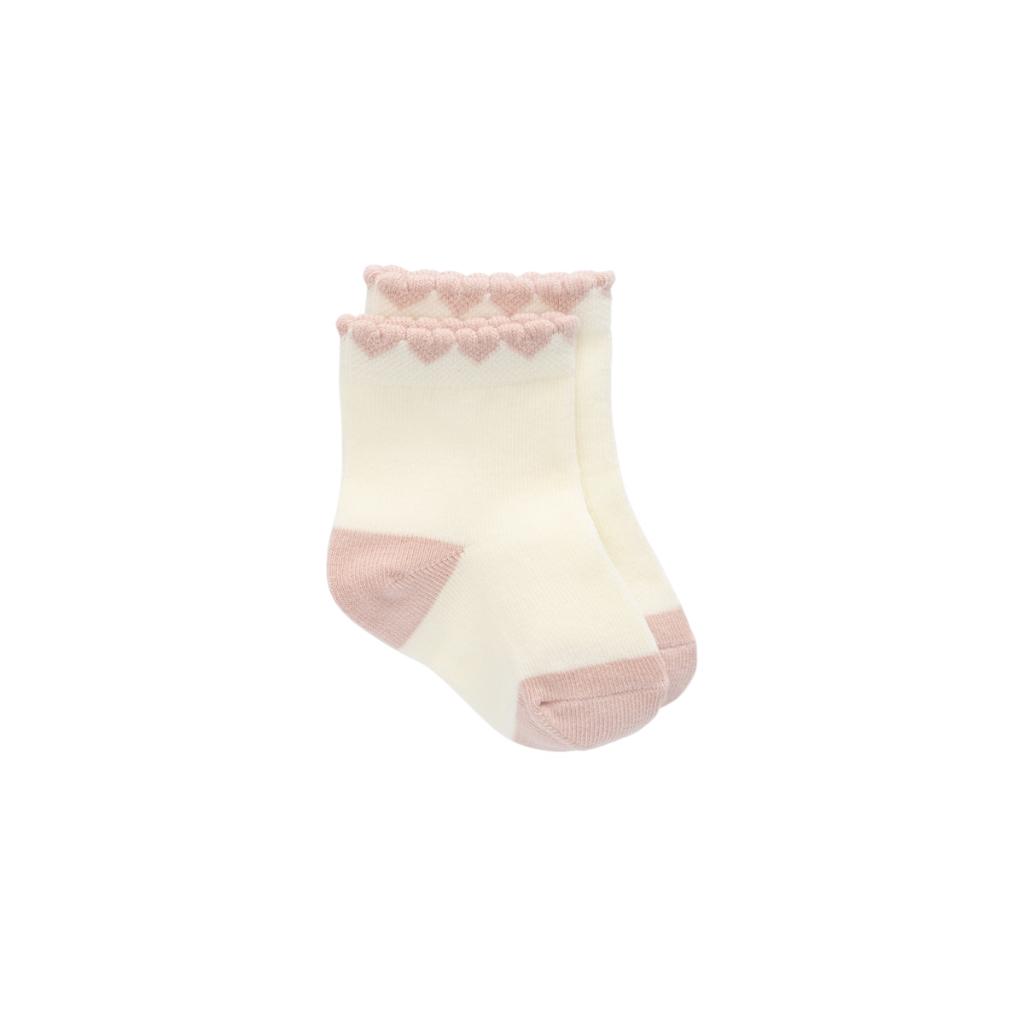 Jamie Kay Amour Socks (Parchment/Shell Pink)
