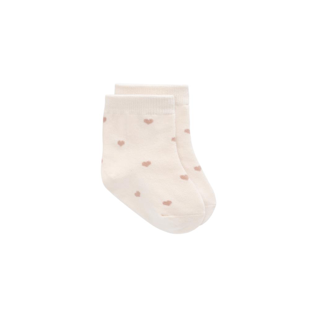 Jamie Kay Harlow Socks (Petite Heart Jacquard - Bridal Blush)