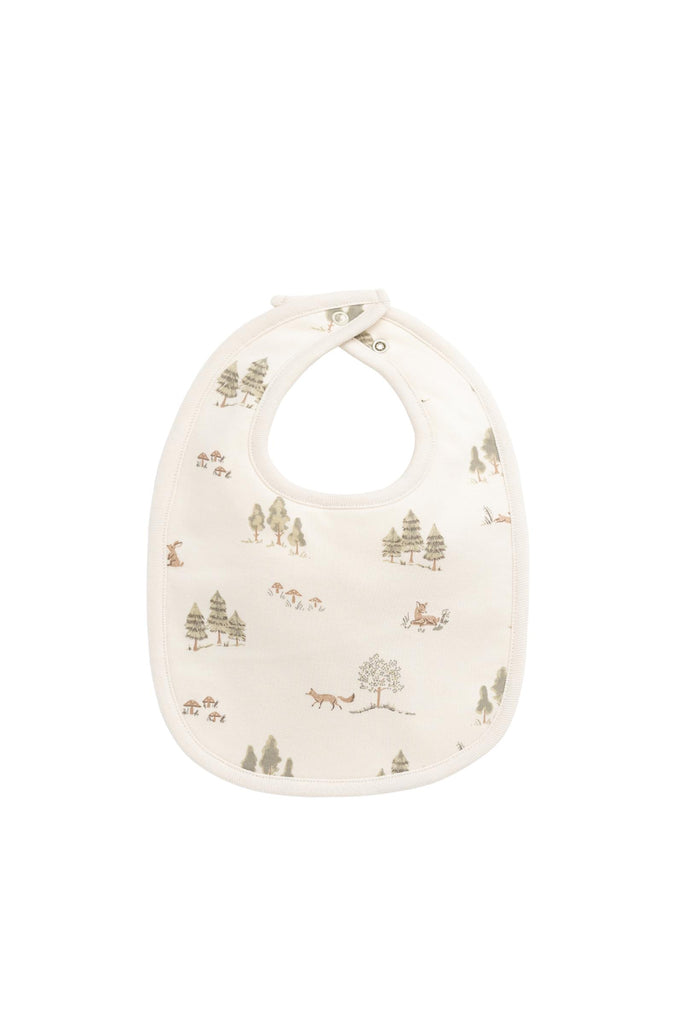 Jamie Kay Organic Cotton Bib (Pine Forest Friends)