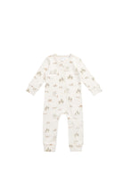 Jamie Kay Organic Cotton Reese Zip Onepiece (Pine Forest Friends)