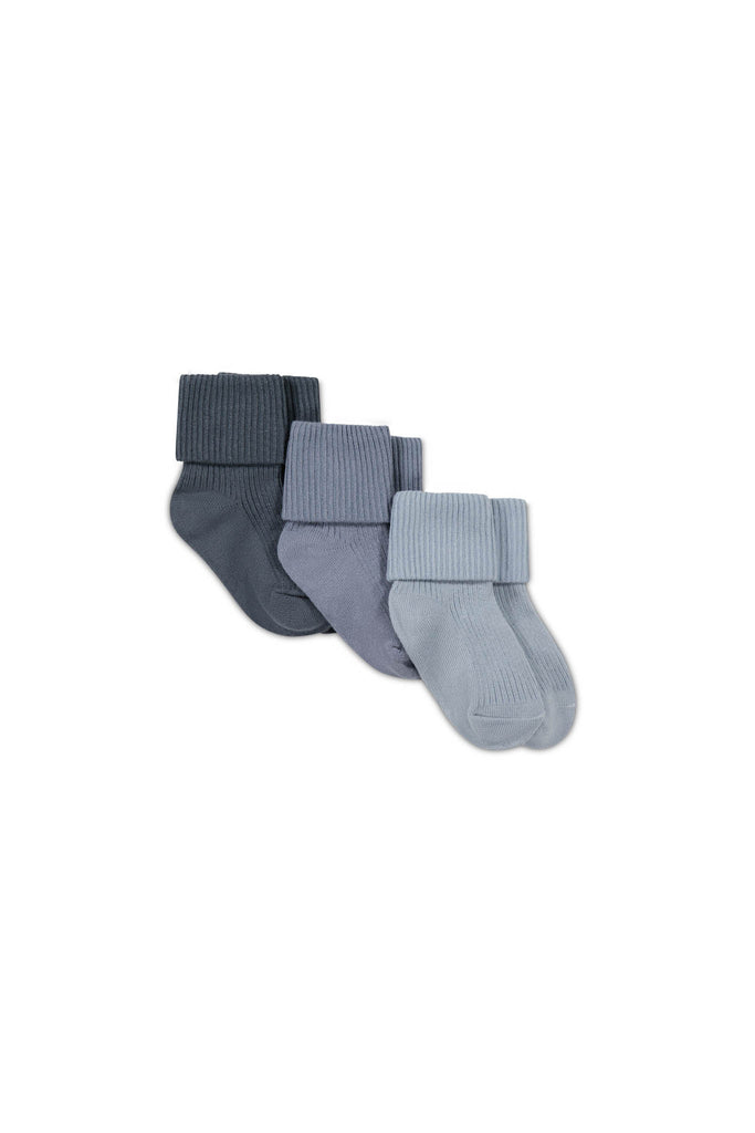 Jamie Kay 3pk Rib Socks (Artic/Dawn/Pearl Blue)