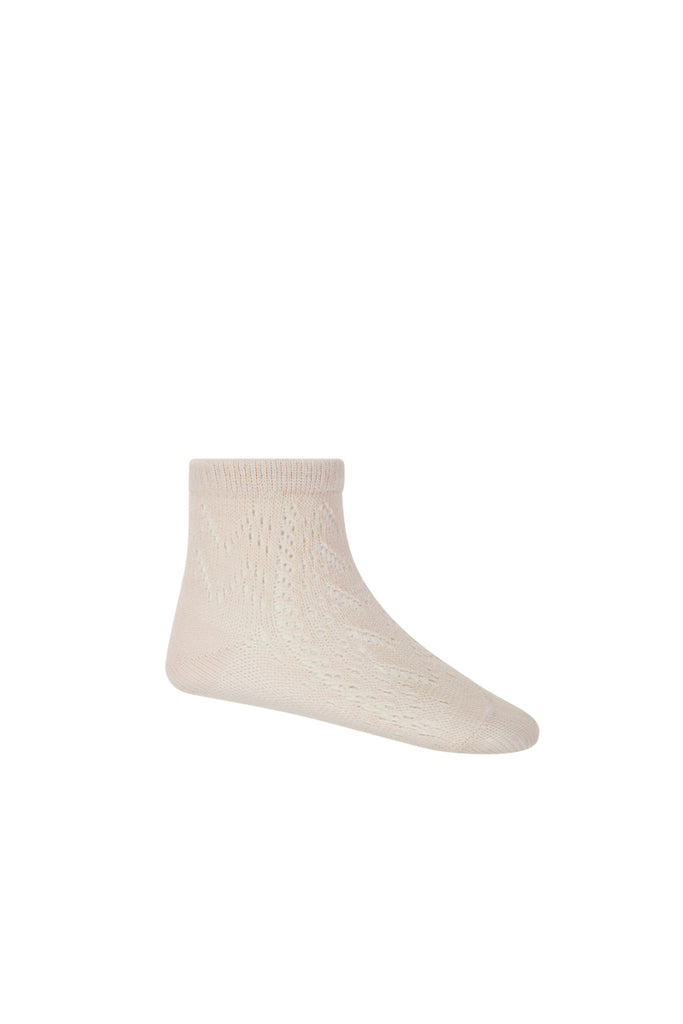 Jamie Kay Cable Weave Ankle Socks (Ballet Pink)