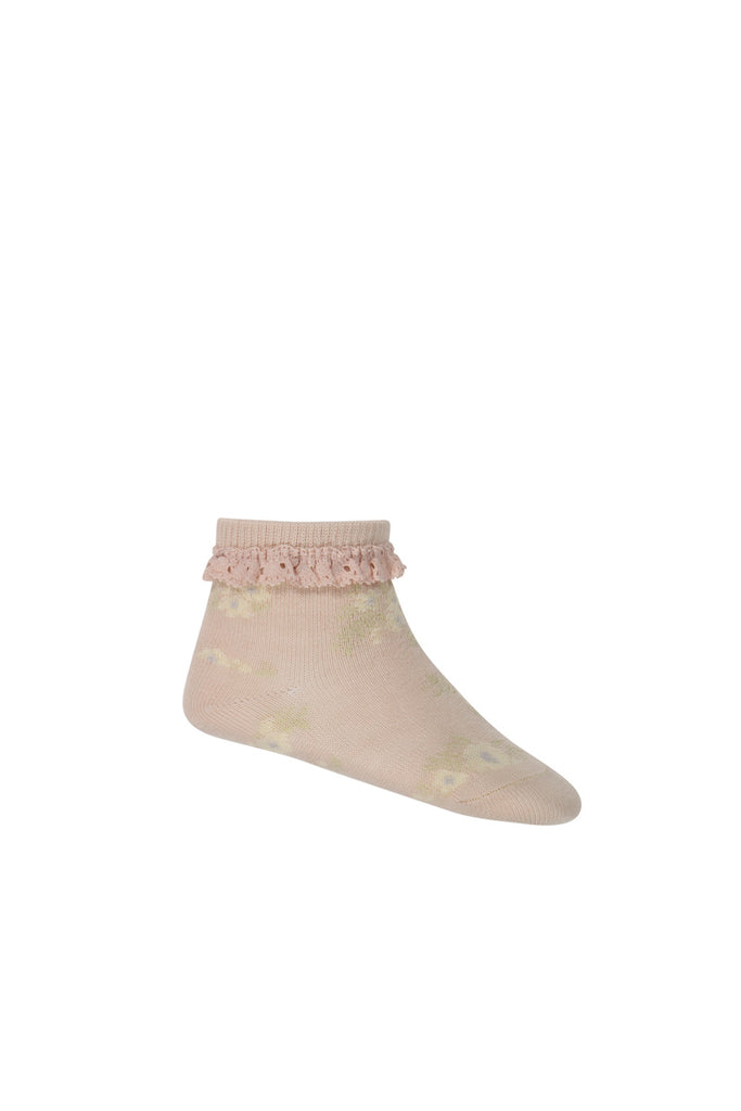 Jamie Kay Jacquard Floral Socks (Petite Fleur Pillow)
