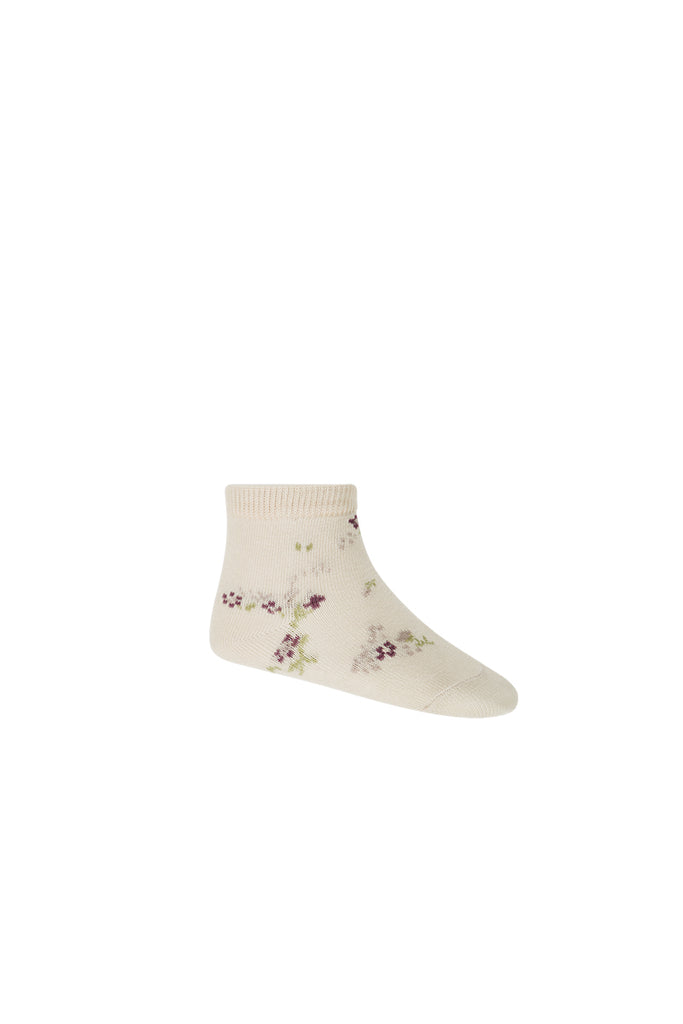 Jamie Kay Jacquard Floral Socks (Lauren Floral Pink Tint)