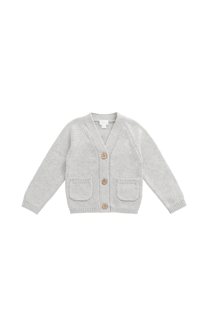 Jamie Kay Franco Cardigan (Light Grey Marle) - Boys