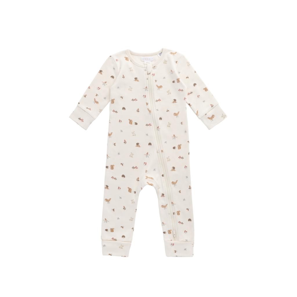 Jamie Kay Organic Cotton Reese Zip Onepiece (Forest Gathering)