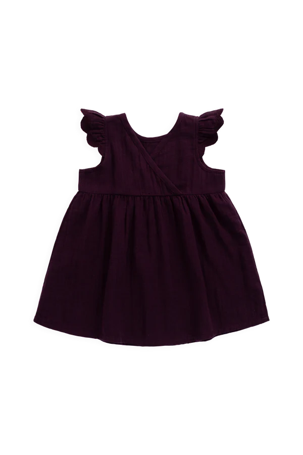 Jamie Kay Organic Cotton Muslin Lace Dress (Fig)