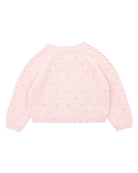 Bebe Organic Pink Pointelle Cardigan