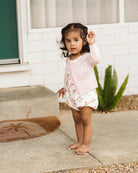 Bebe Organic Pink Pointelle Cardigan