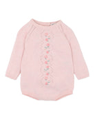 Bebe Winnie Hand Embroidered Knit LS Bodysuit