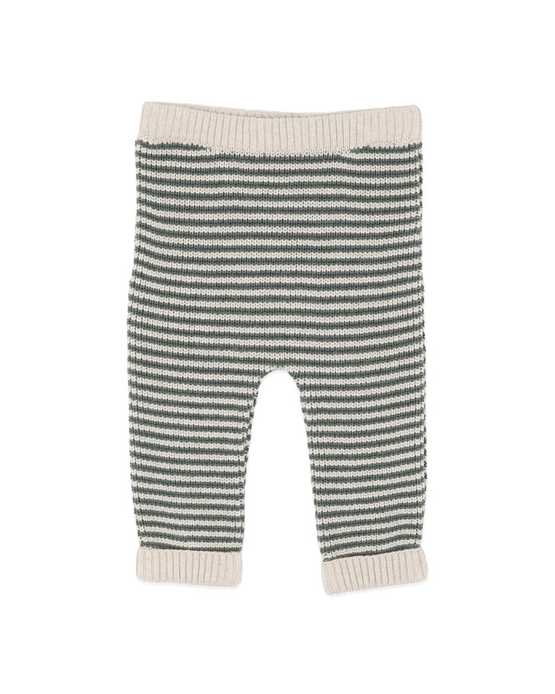 Bebe Otto Stripe Organic Knitted Leggings