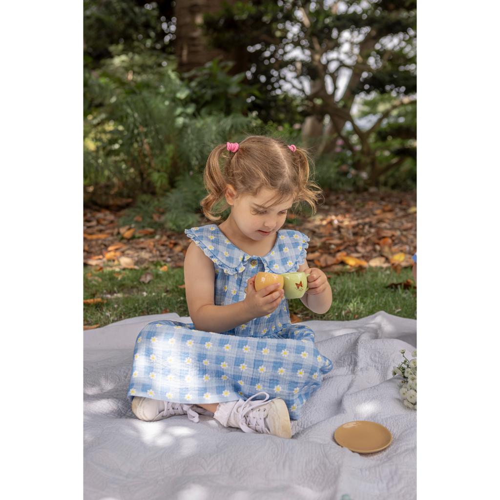 Milky Daisy Check Dress