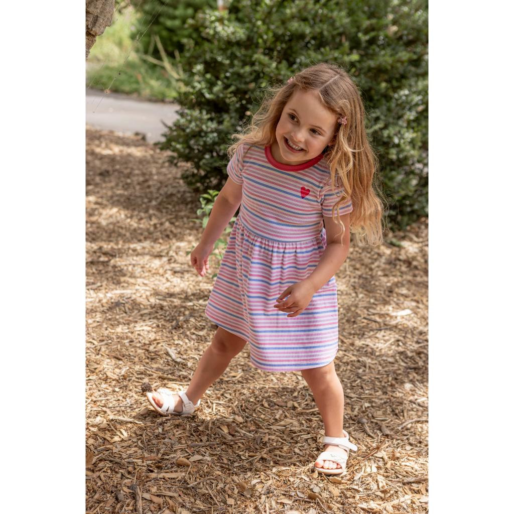 Milky Pretty Stripe Rib Dress