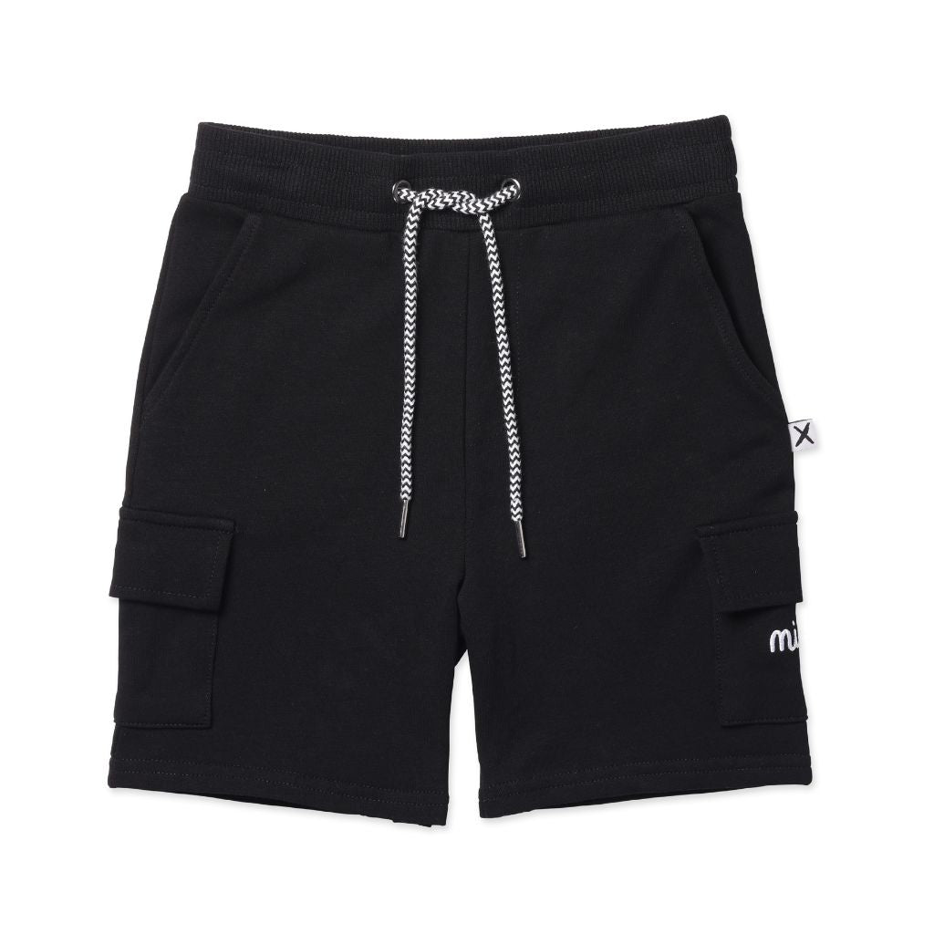 Minti Deluxe Cargo Shorts (Black)