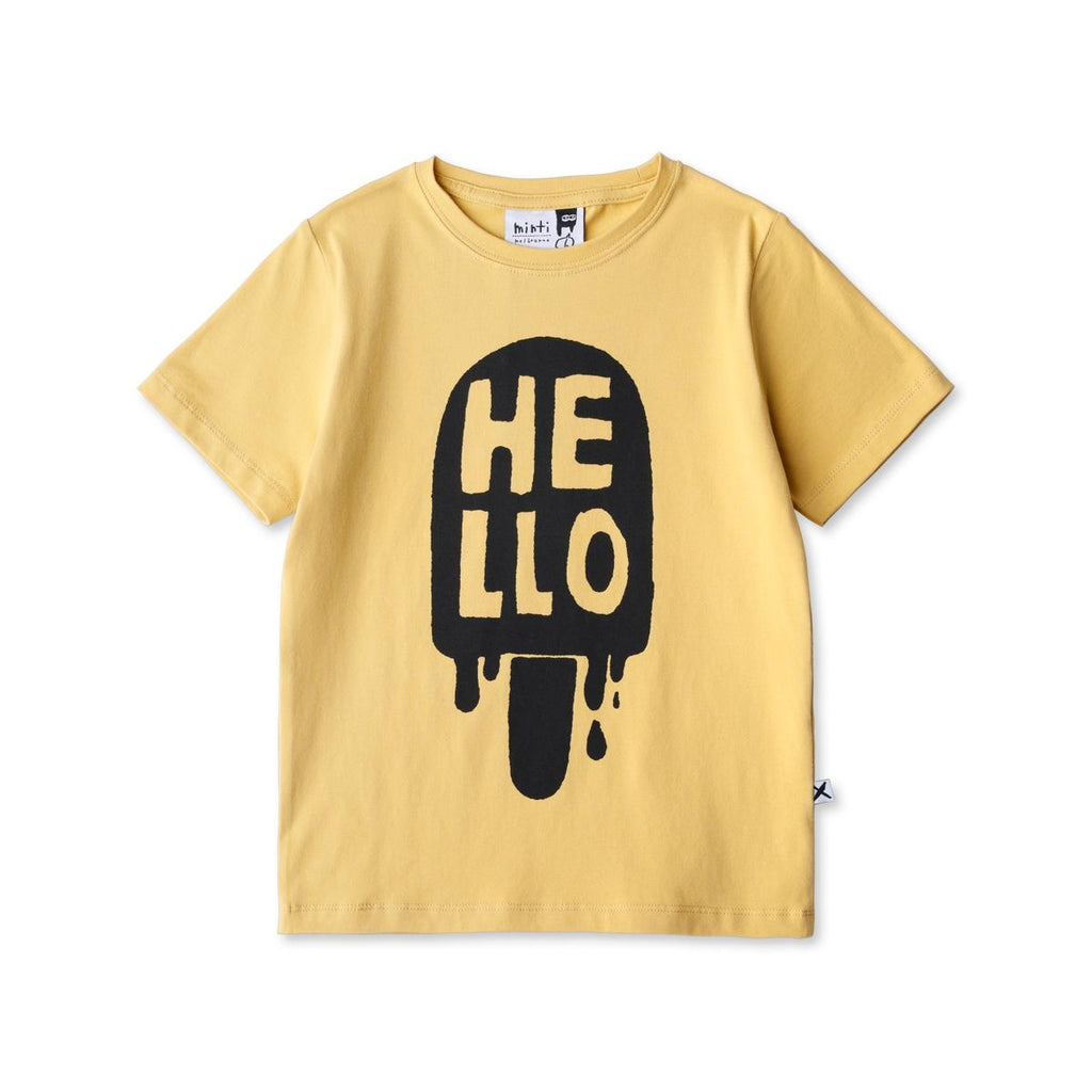 Minti Drippy Hello Tee (Dull Yellow)