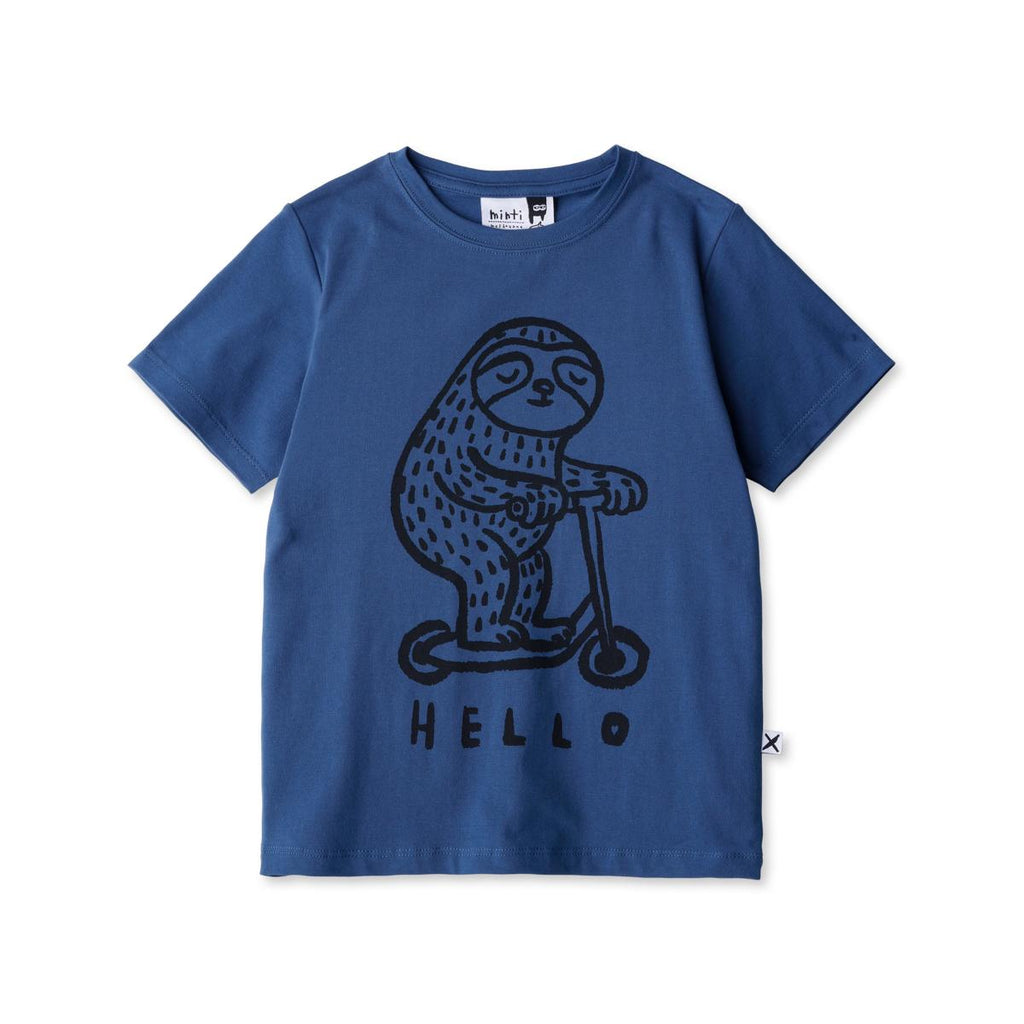 Minti Hello Sloth Goodbye Croc Tee (Midnight)