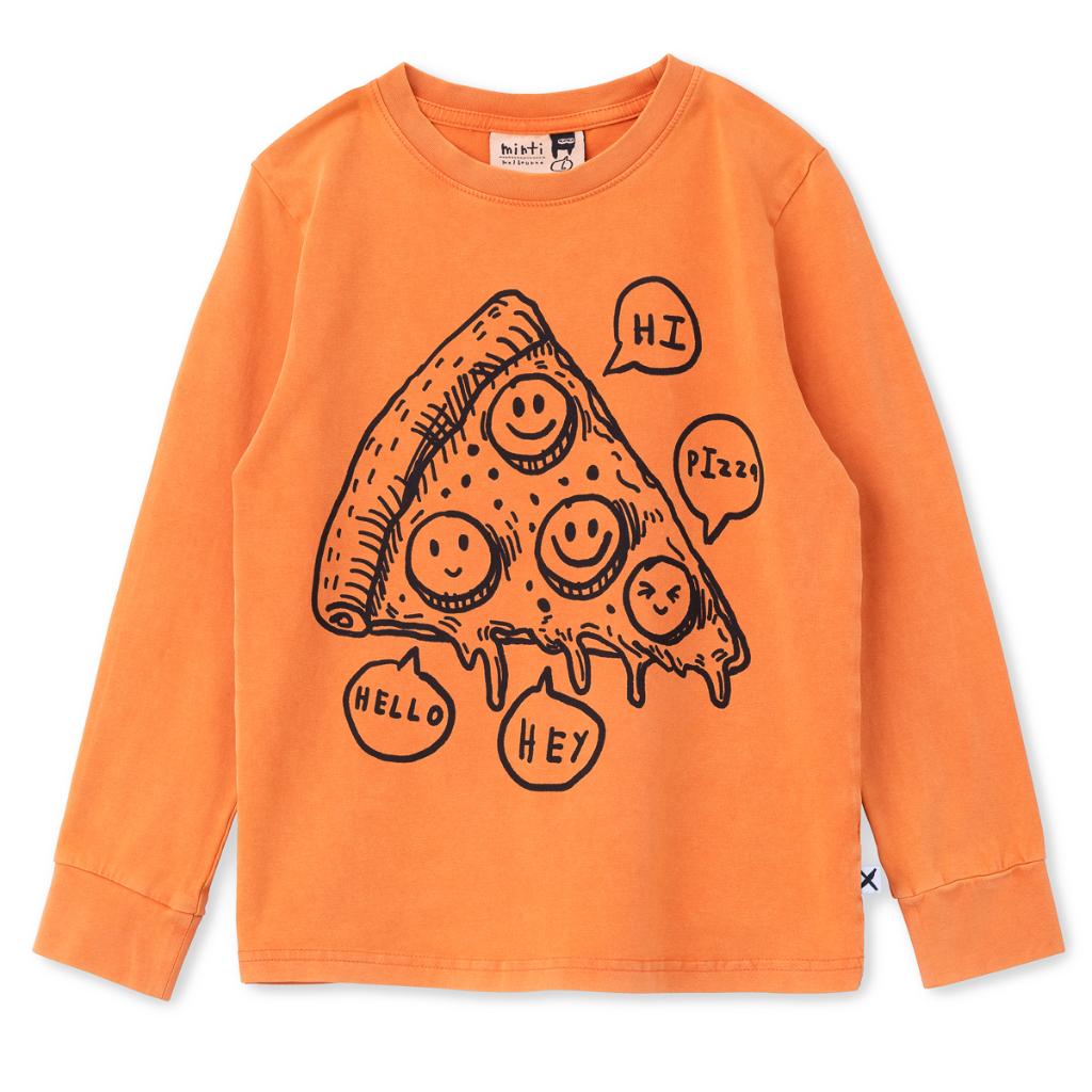 Minti Friendly Pizza Tee (Orange Wash)