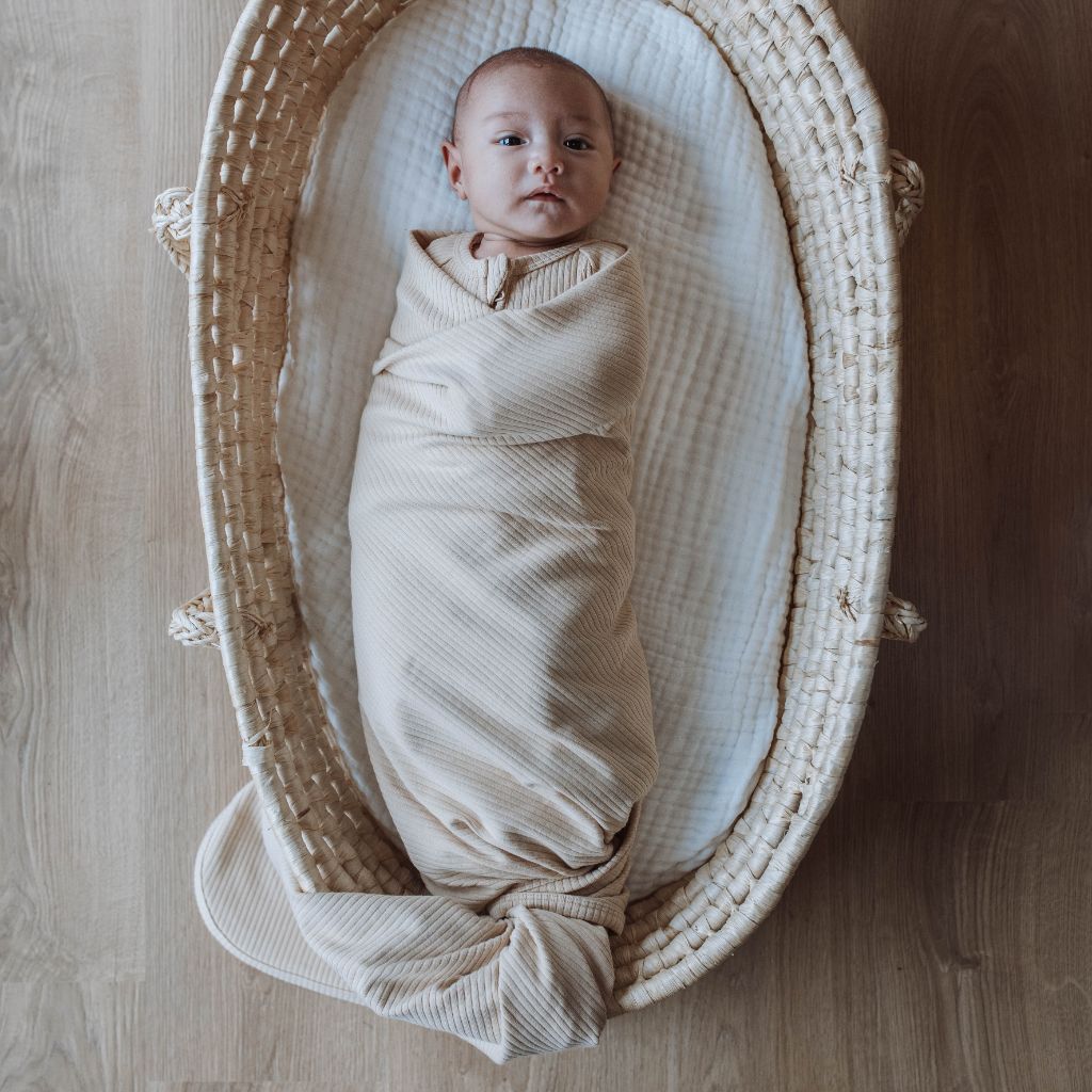 Buck & Baa Swaddle Wrap (Biscuit)