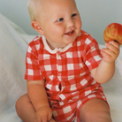Nature Baby Summer Sleepy Suit (Red Crispin Check)