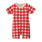 Nature Baby Summer Sleepy Suit (Red Crispin Check)