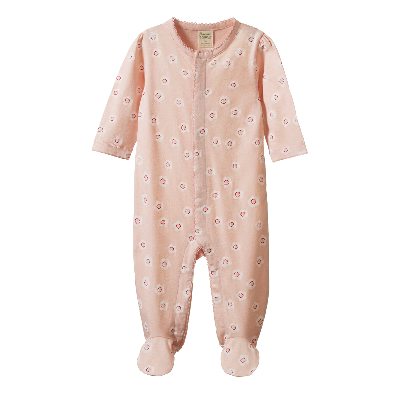 Nature Baby Lucy Suit (Flora Stamp Rose Dust Print)